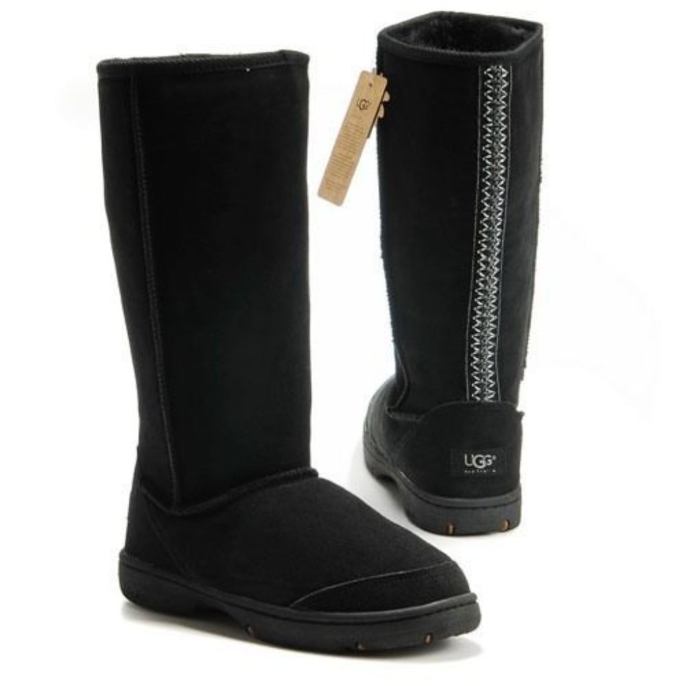 UGG Ultimate Tall Braid Boot Black Size 7